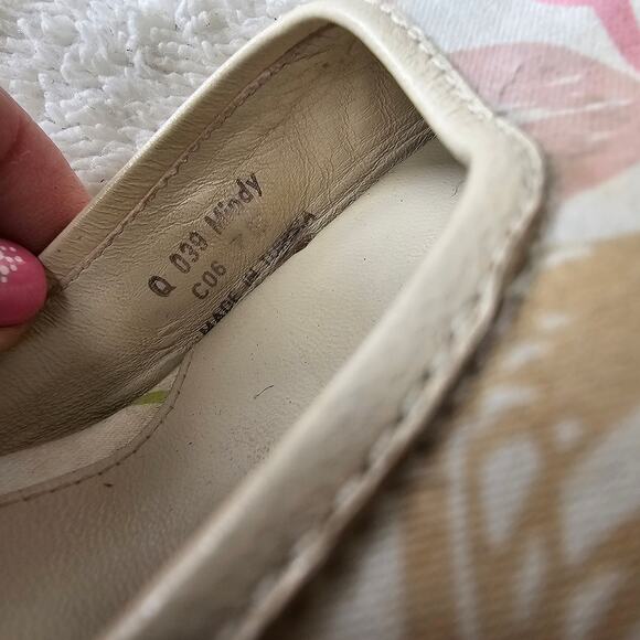 Coach Women Mindy Scribble Print Espadrille Wedge Heels Size 7M Beige Ankle‎ Tie - Picture 6 of 6